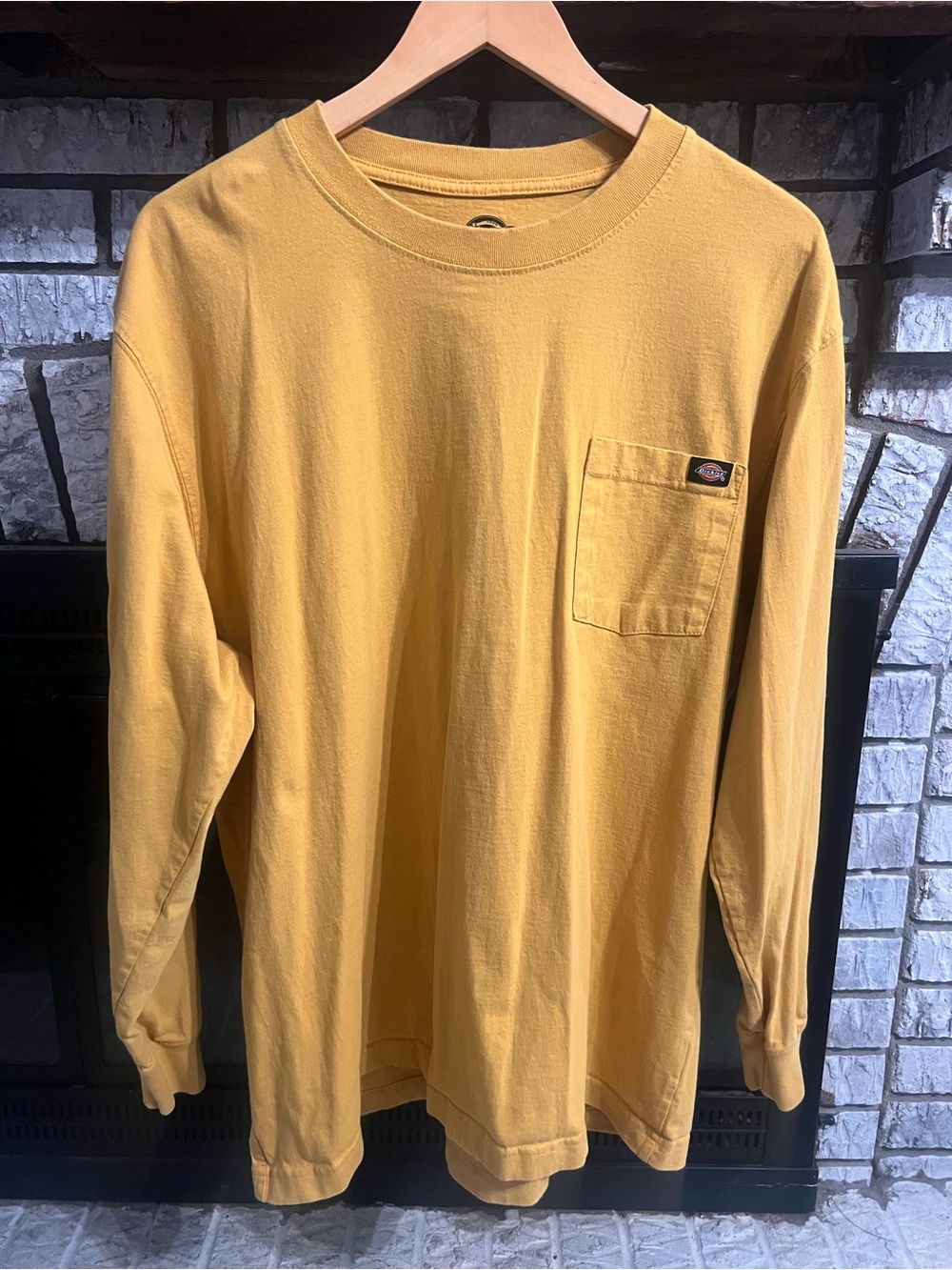 Dickies Long Sleeve Pocket Tee in Mustard